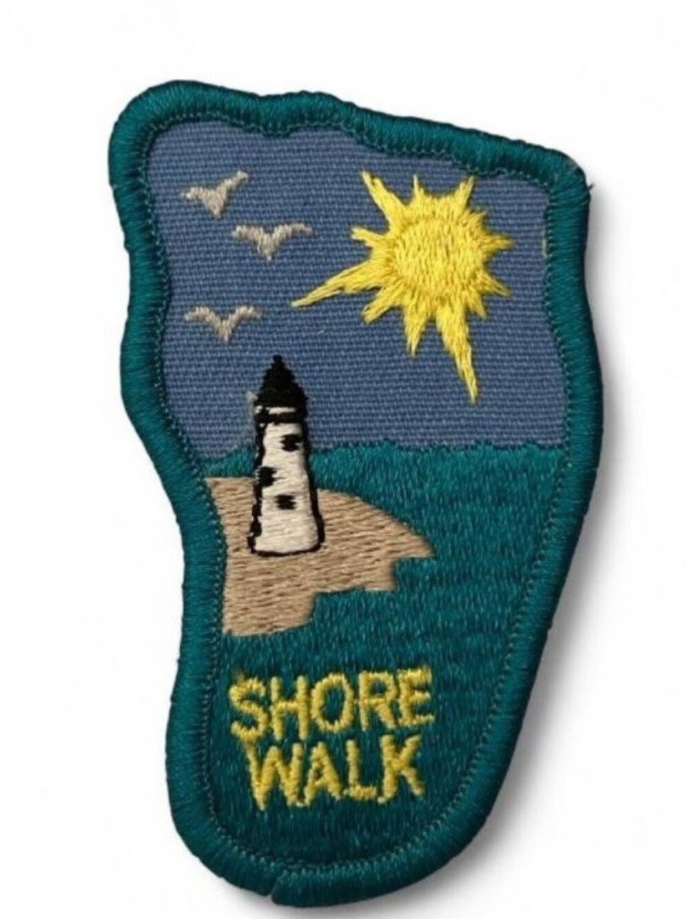 Vintage Boy Scouts Shore Walk Patch Lighthouse & Sun Insignia